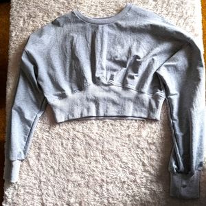 Grey Crop Sweater sz XL
